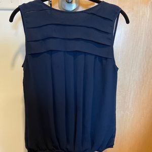 Max Studio navy blue sleeveless top, small